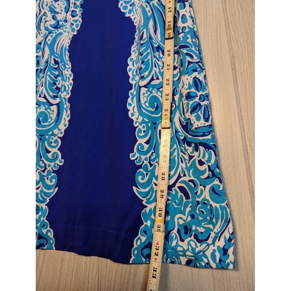 Lily Pulitzer Dress Shift Engineered print Sea Blue Size XXS Off the Shoulder - Picture 5 of 5